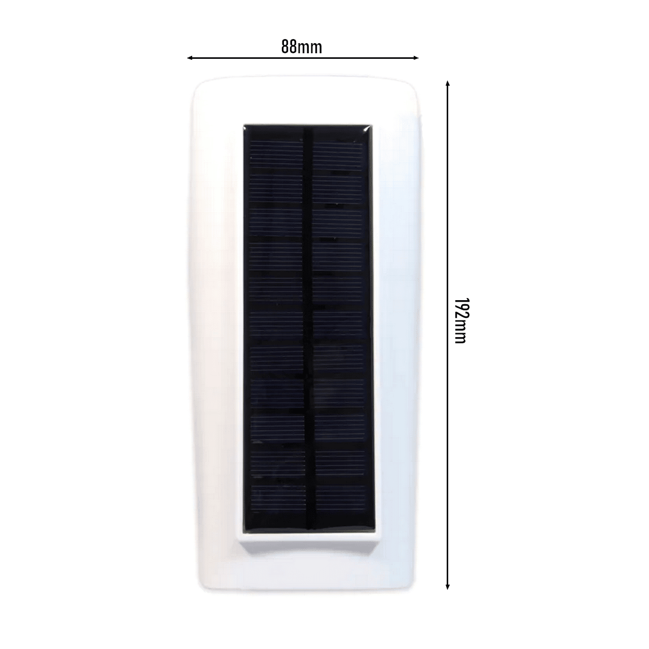 wymiary panelu solarnego w atrapie kamery